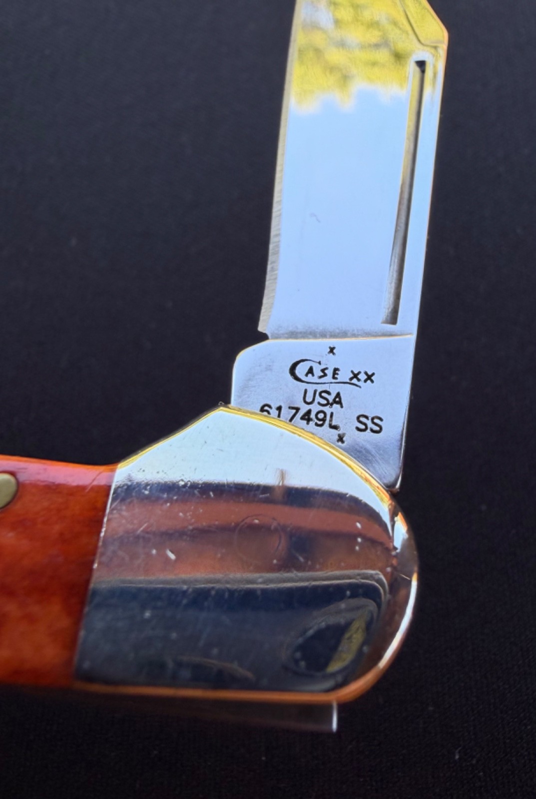 2018 Case XX USA Chestnut Bone Handle Mini Copperlock Folding Pocket Knife Used