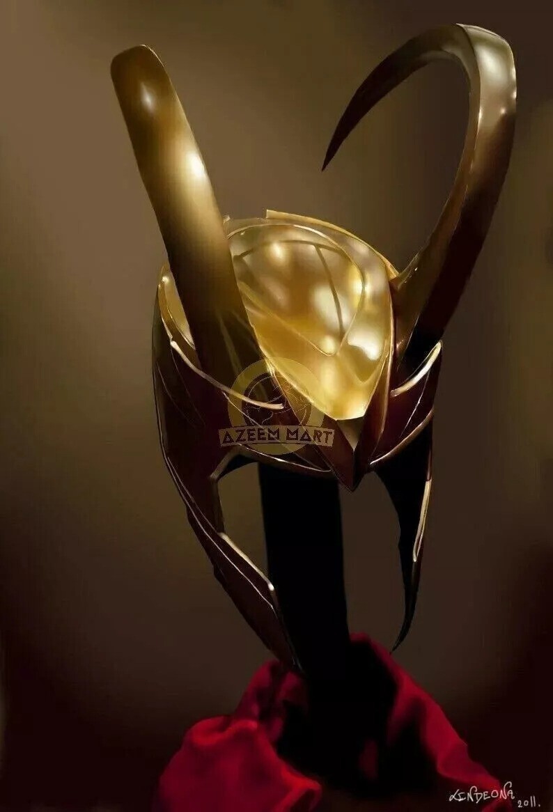 Collectible Helmet Golden Laufeysn Loki Helmet Cosplay Metal Replica