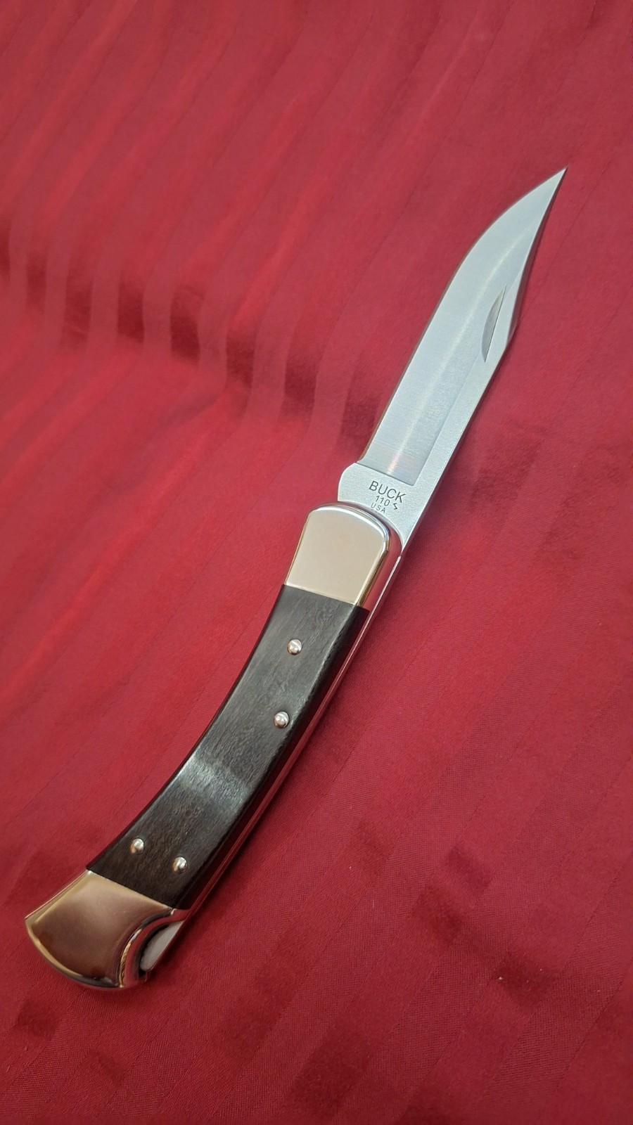 New Buck 110 Hunter Clip Point Knife Nickel Sliver Stamped Tang! Yes Nickel!