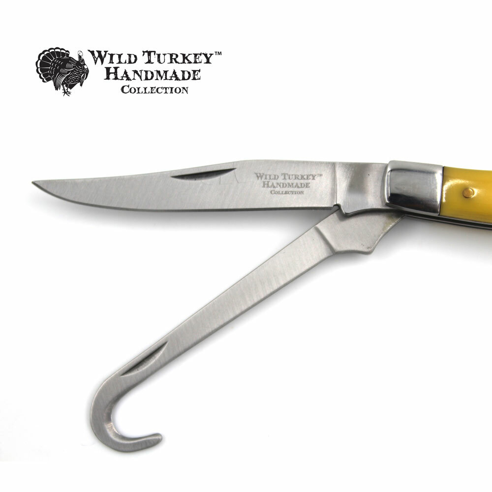 Wild Turkey Handmade Gentleman’s Gut/Hook Hoof Folding Pocket Collectors Knife