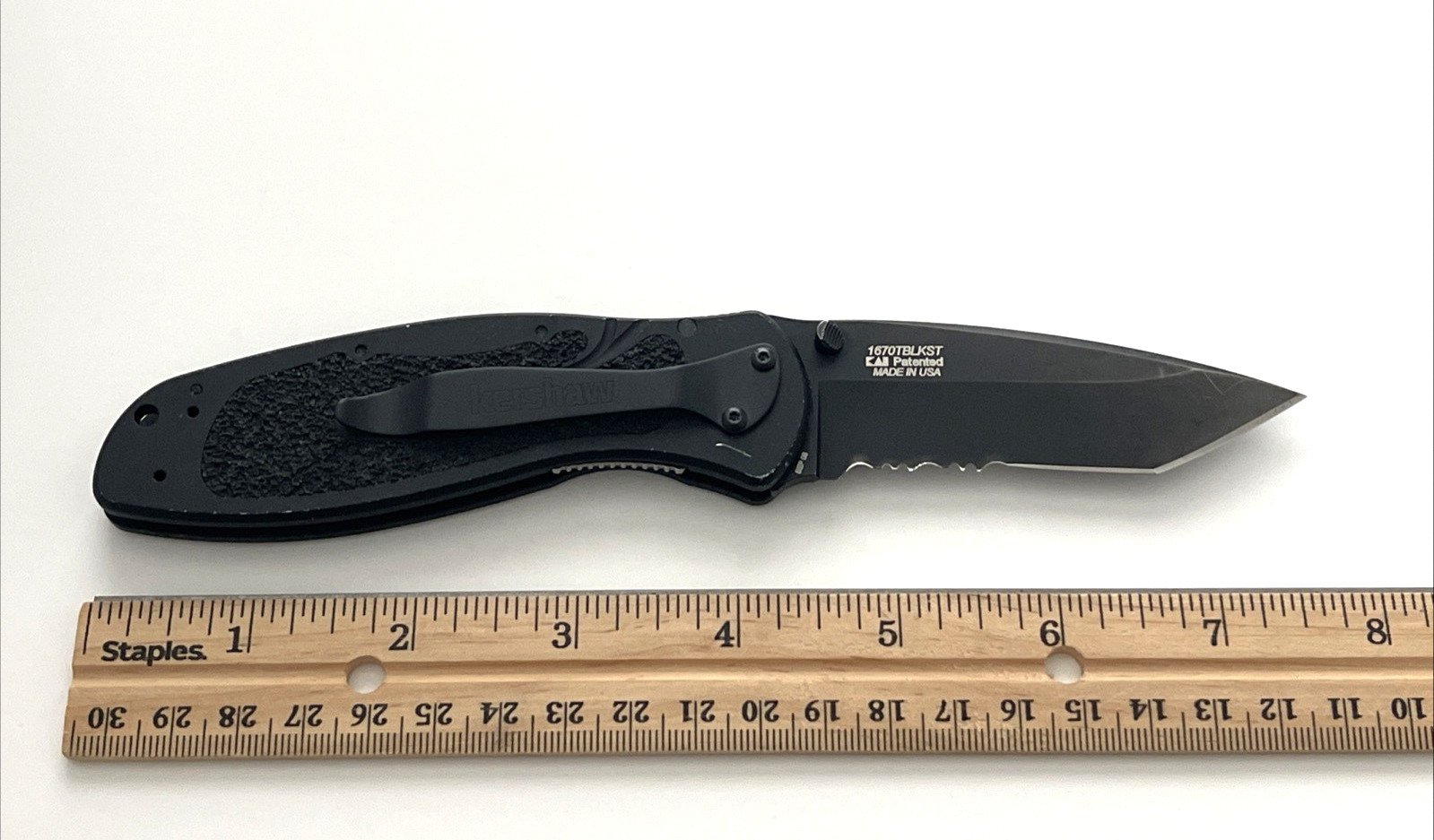Kershaw 1670TBLKST Blur Tanto Folding Knife Sandvik 13C26 Aluminum USA 2008
