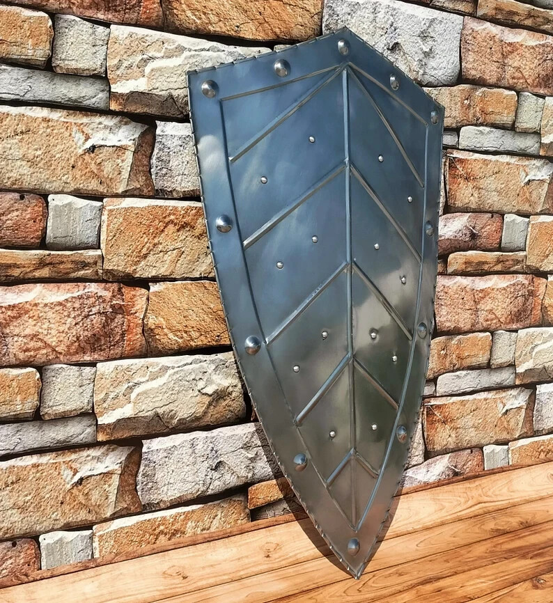 28″ Medieval Pointed Leaf Shield An Authentic Warrior Armor Gift For Christmas