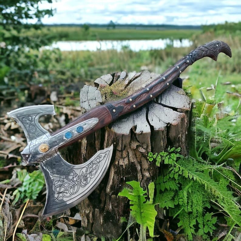 Hand Forged God Of War Functional Axe GOD OF WAR Fully Upgrade Replica Axe