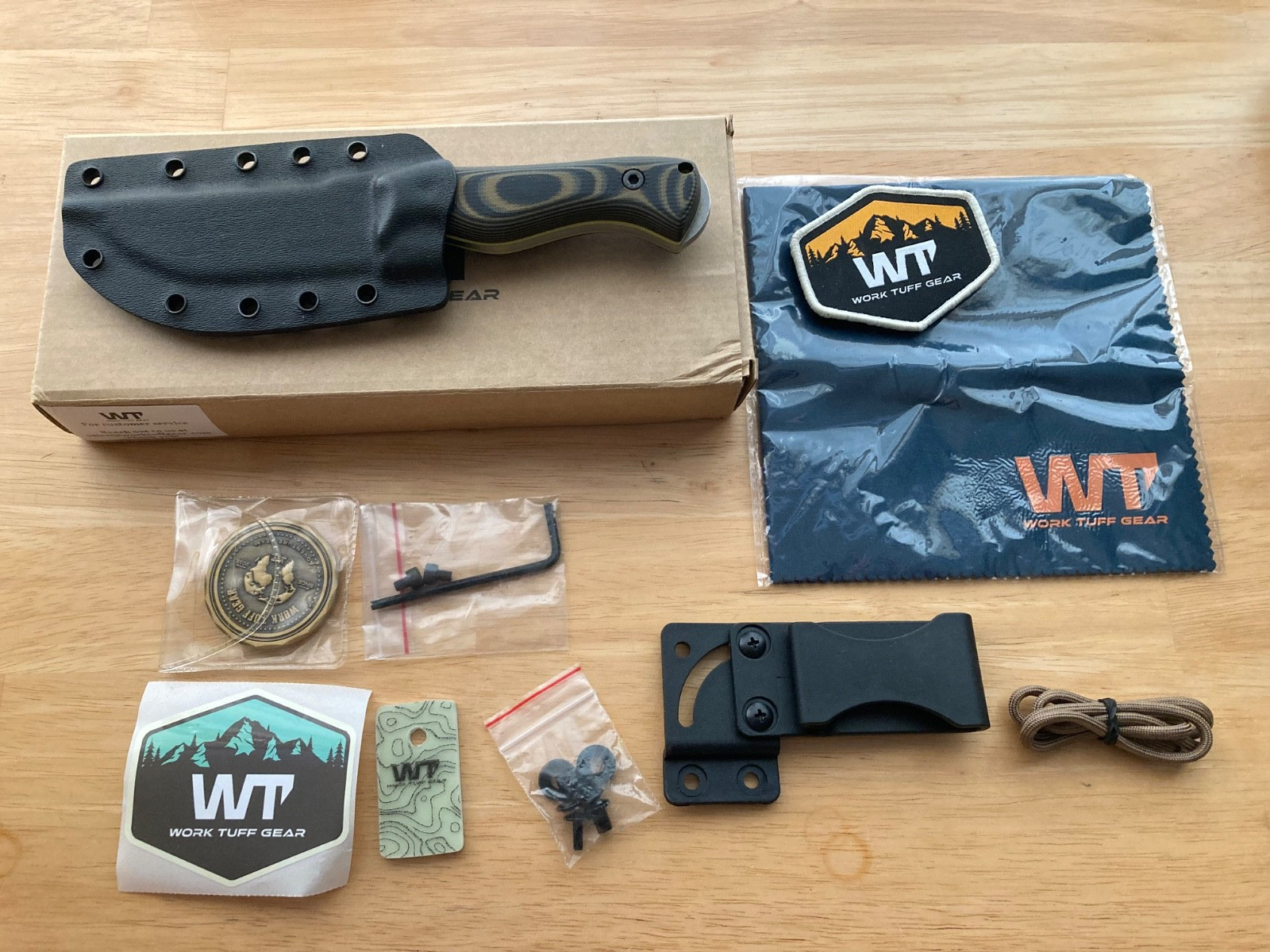 Work Tuff Gear Nomad Bushcrafter Sabre Grind Stinger Yellow Camo Grip NEW K329
