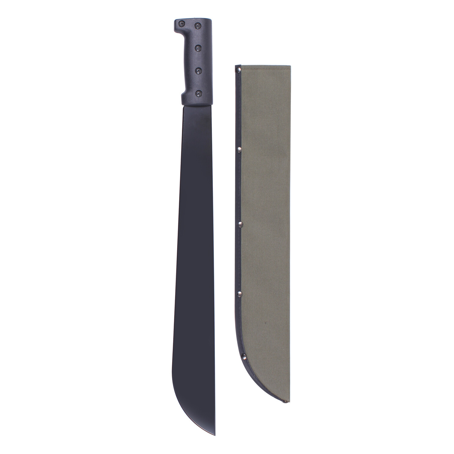 Rothco Bush Pro Steel Machete with Sheath – 18 Inch S45C Carbon Steel Blade