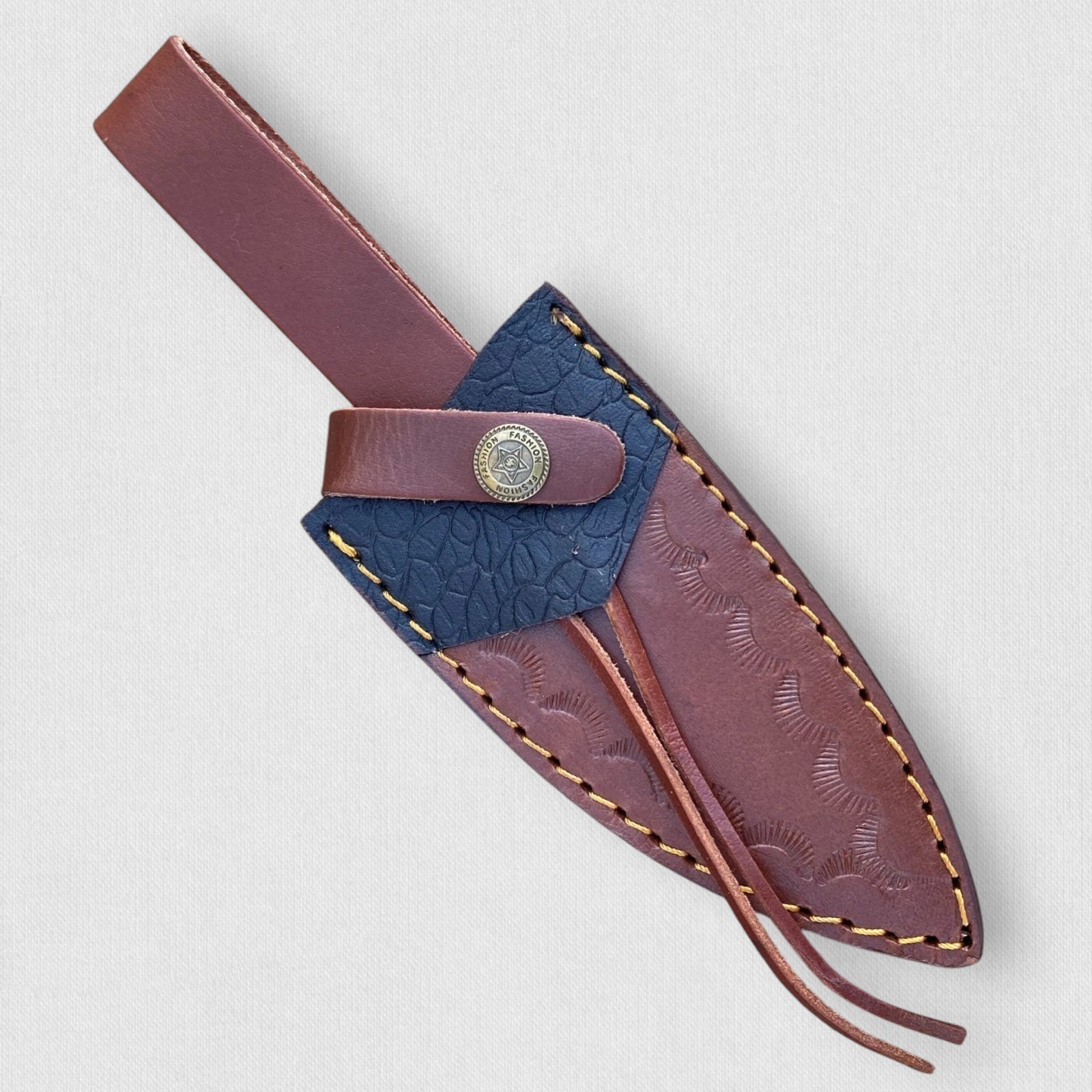 Karambit Knife Damascus Steel Handmade Full Tang Fixed Blade Hunting Wood Handle