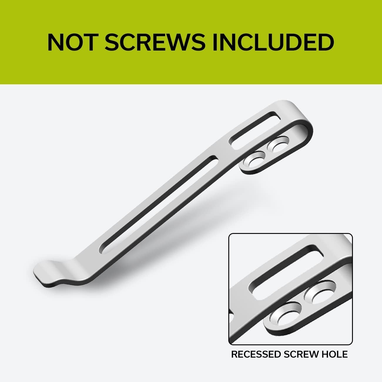 Stainless Steel Folding Knife Pocket Clip Replacement 50mm Plain Knife Accessory
