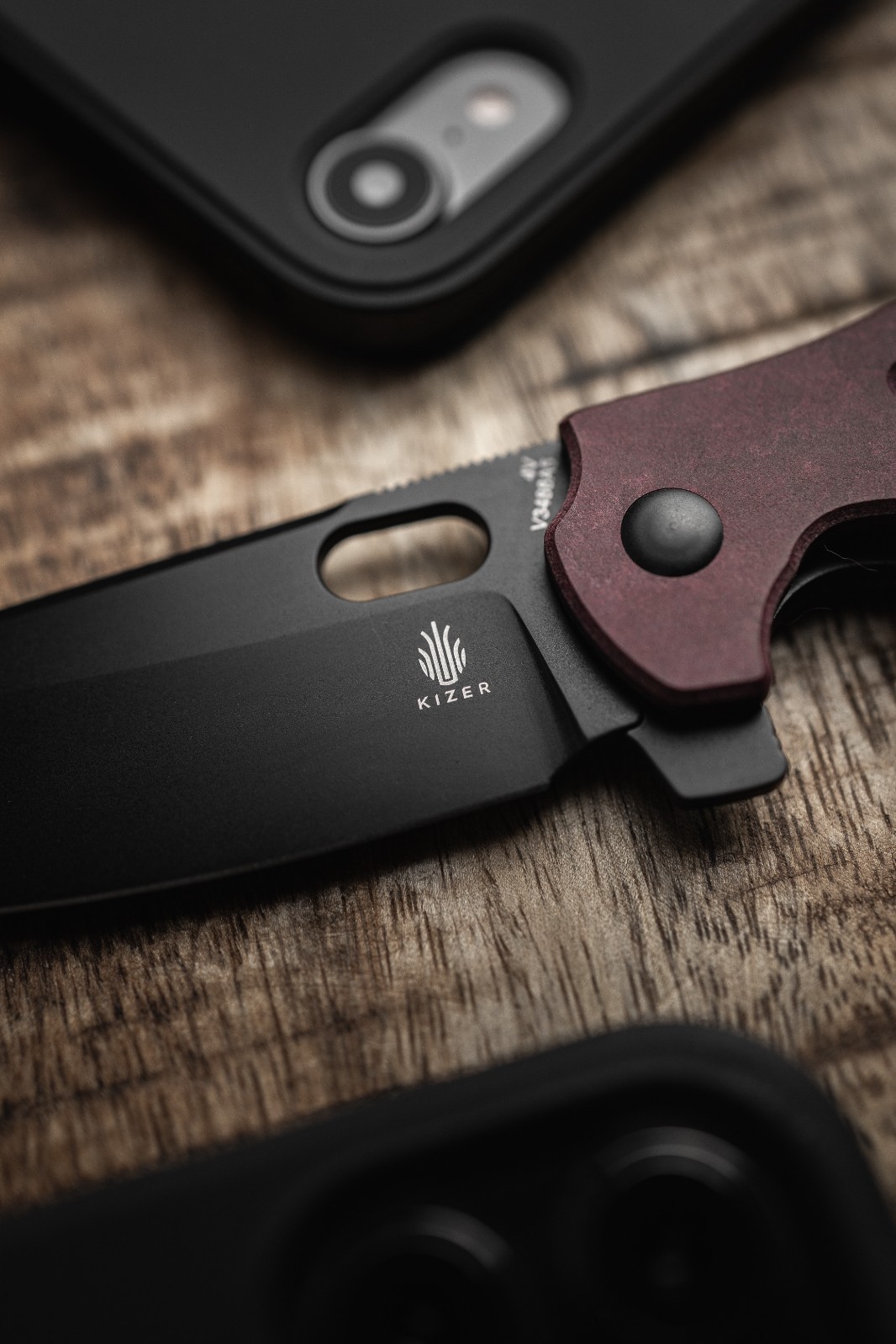 Kizer Mini Sheepdog C01C EDC Folding Pocket Knife 4V Blade Richlite Handle