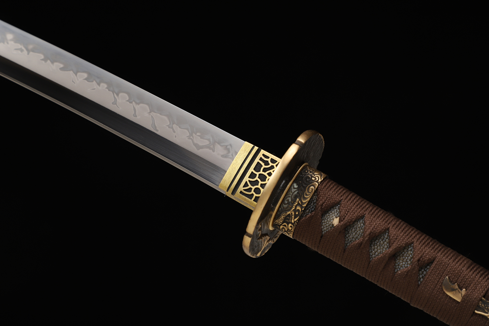Japanese Samurai Katana Clay Tempered L6 Steel Blade Full Tang Sword Razor Sharp