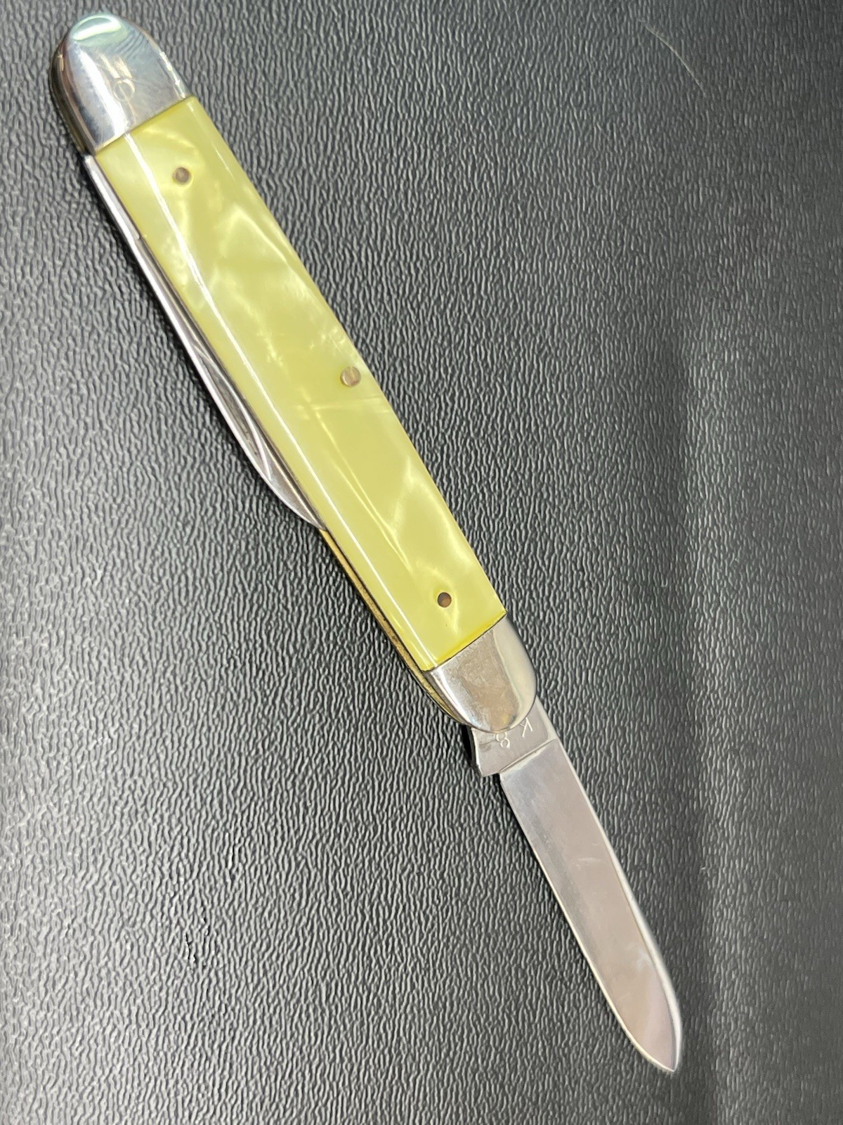 Vintage Keen Kutter Yellow Handle Pocket Knive Advertising Etched.