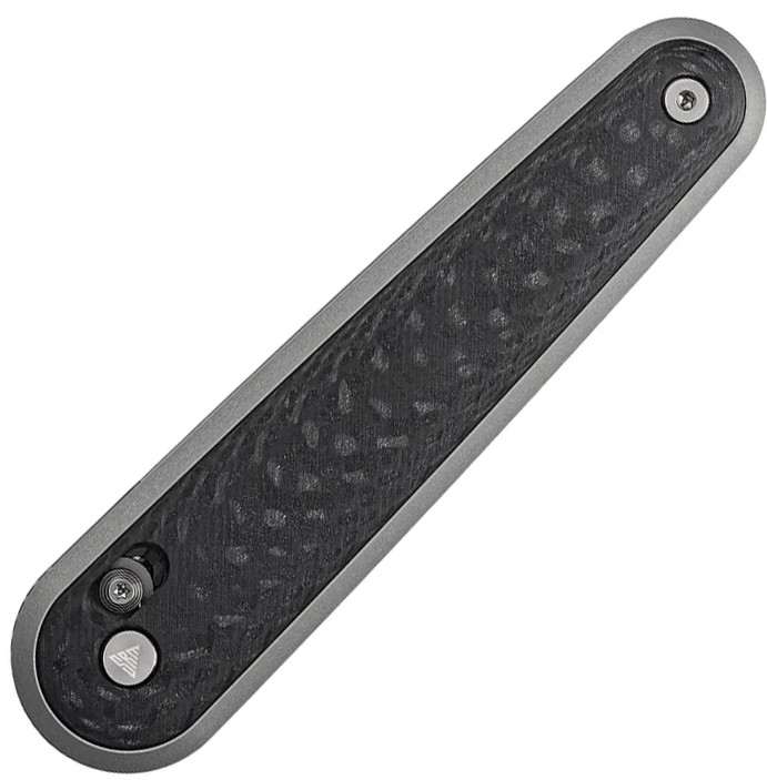 SRM Knives Twin 251MB Folding Dagger 3″ Gray Bohler N680 Steel Blade CF Handle