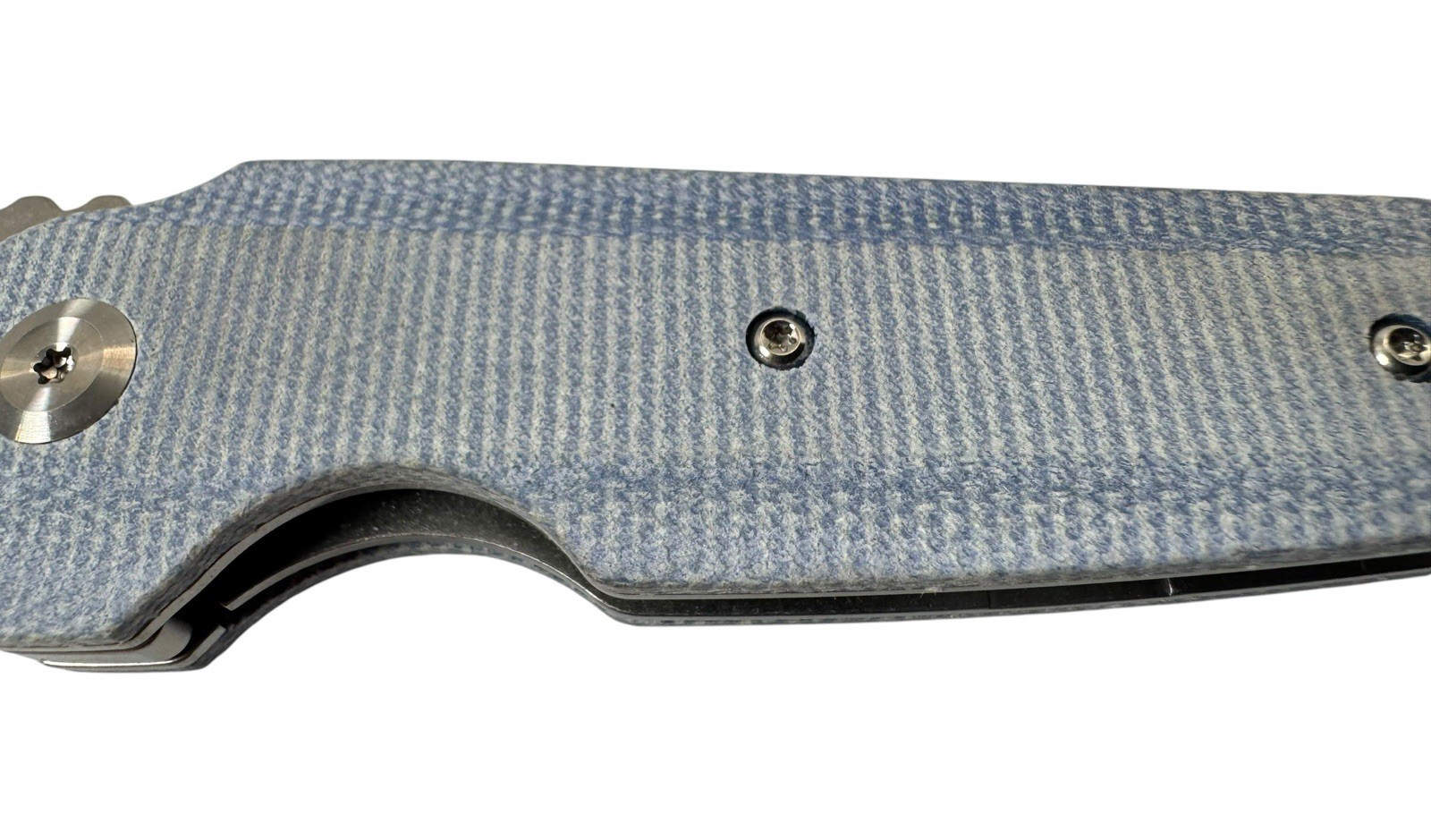 Tenable Rafe L Folding Knife Blue Micarta Handle Stonewashed SS Blade New