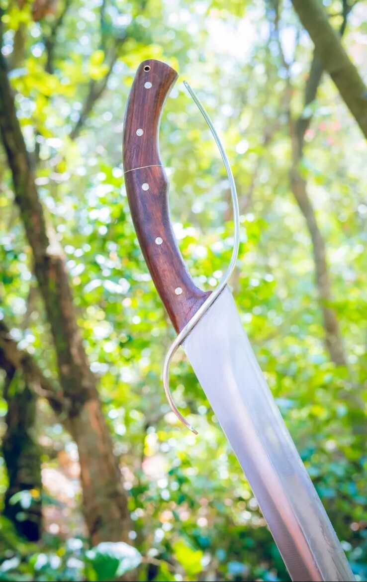 Custom Handmade Carbon Steel Blade Viking Machete Sword | Hunting Sword Camping