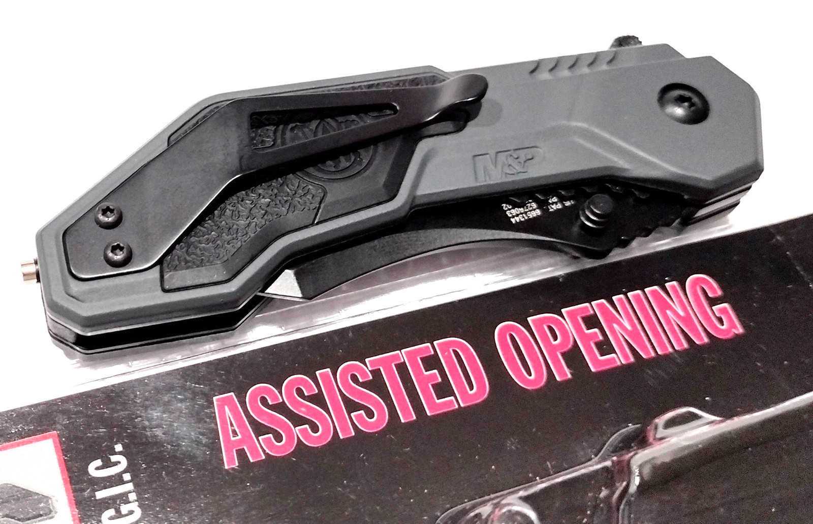 Smith & Wesson M&P Black Gray Spring Open Assisted Tactical Folding Pocket Knife