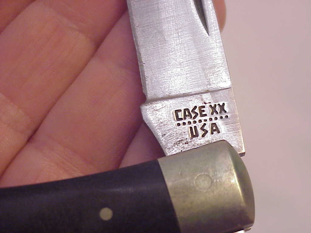 RARE & VINTAGE CASE XX SLICK BLACK LOCKBACK Pocket KNIFE 10 DOT 21051 LSSP