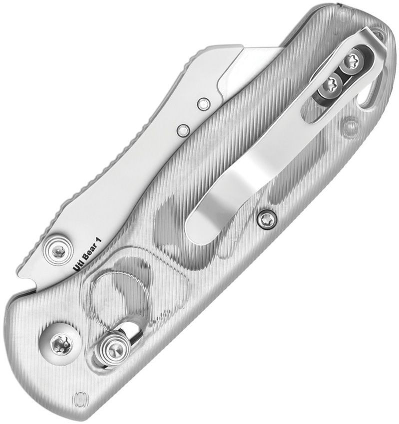 Kizer Drop Bear Utility Clutch Lock 2″ Clear Acrylic Folding Knife V3619JA5