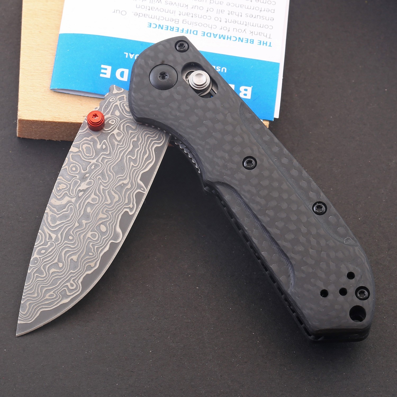 Carbon Fiber Handle Axis Lock Damascus steel Blade Tactical Pocket Knife 2025
