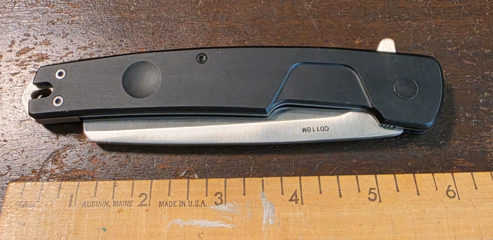 T-Razor Tanto Plain Stainless Blade Aluminum Handle, Box Italy