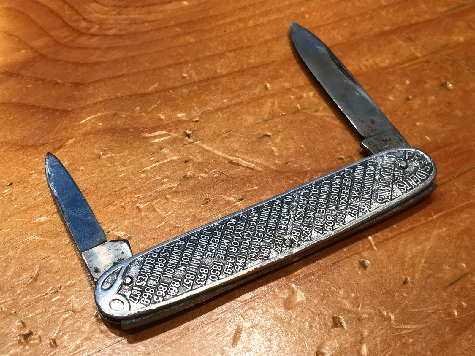 VINTAGE TWO BLADE D. PERES SOLINGEN PRESIDENTS THE UNITED STATES POCKET KNIFE