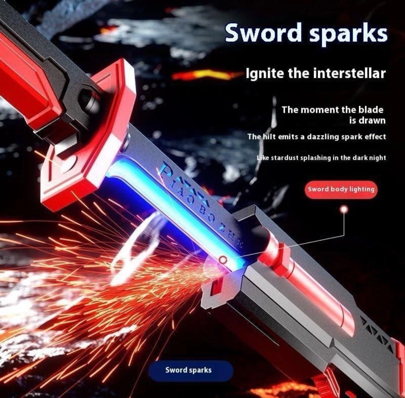 ✅US SELLER✅LIGHT SABER✅Sparkblade Sword with Sparks &Smoke-31.5in ✅FREE SHIPPING