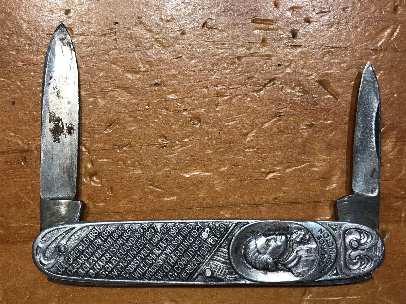 VINTAGE TWO BLADE D. PERES SOLINGEN PRESIDENTS THE UNITED STATES POCKET KNIFE