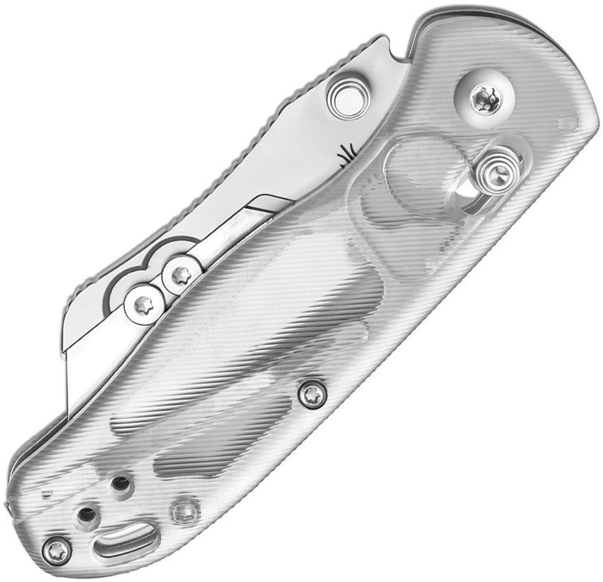 Kizer Drop Bear Utility Clutch Lock 2″ Clear Acrylic Folding Knife V3619JA5