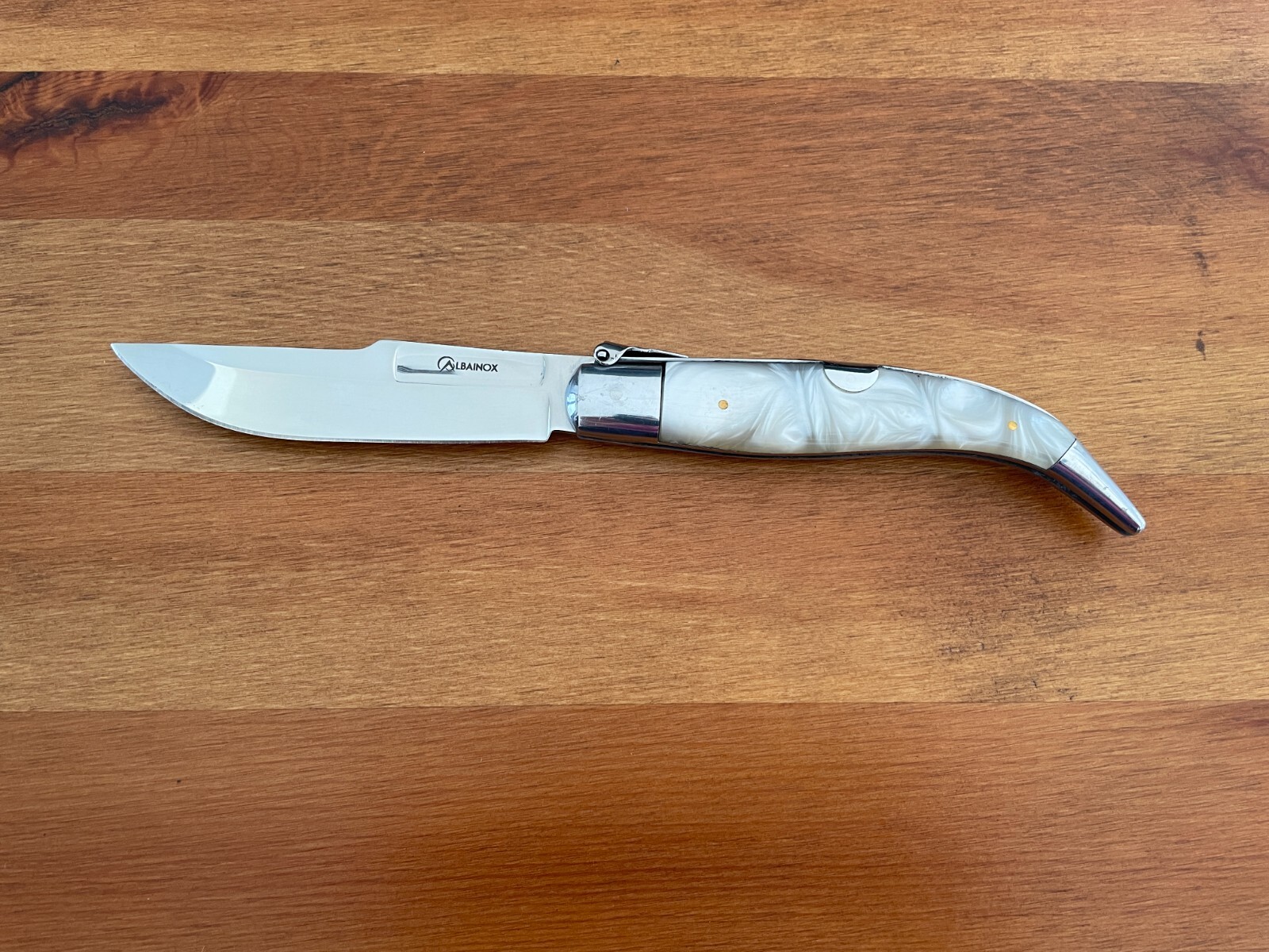 4.3″ Spanish Navaja Teja Albacete Pocket Knife Nacre Imitation – US Seller