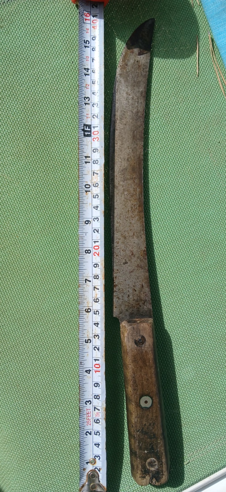 Old American Knife Full Tang Wood Handel 1900 Ish USA Vintage None Restored