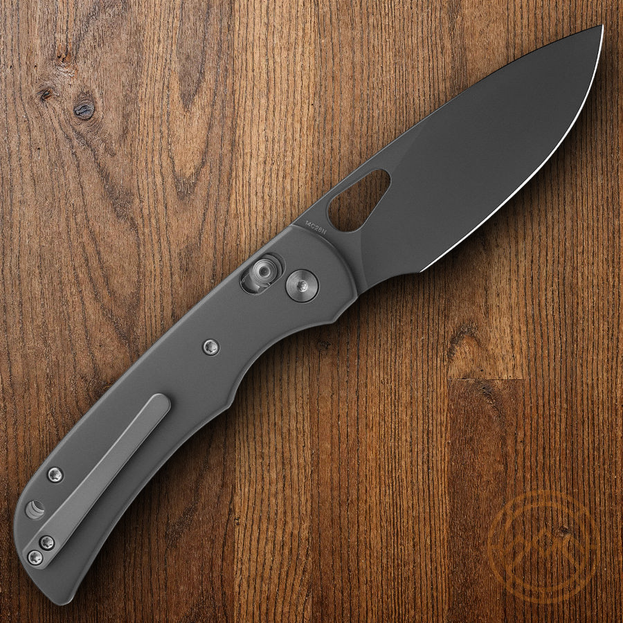 Miguron Knives Moyarl Folding Knife 3¼» 14C28N Steel Blade Gray Titanium Handle