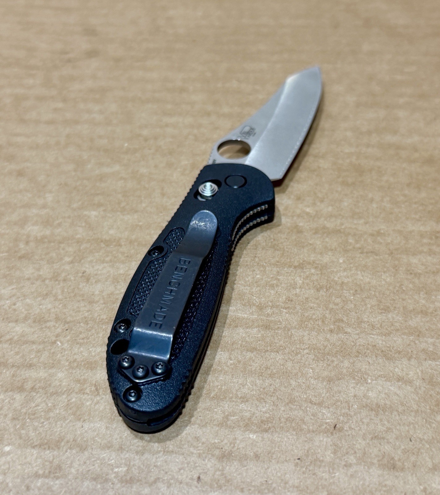 Benchmade 555-S30V Mini Griptilian Black Grivory Sheepsfoot Pocketknife w/Box