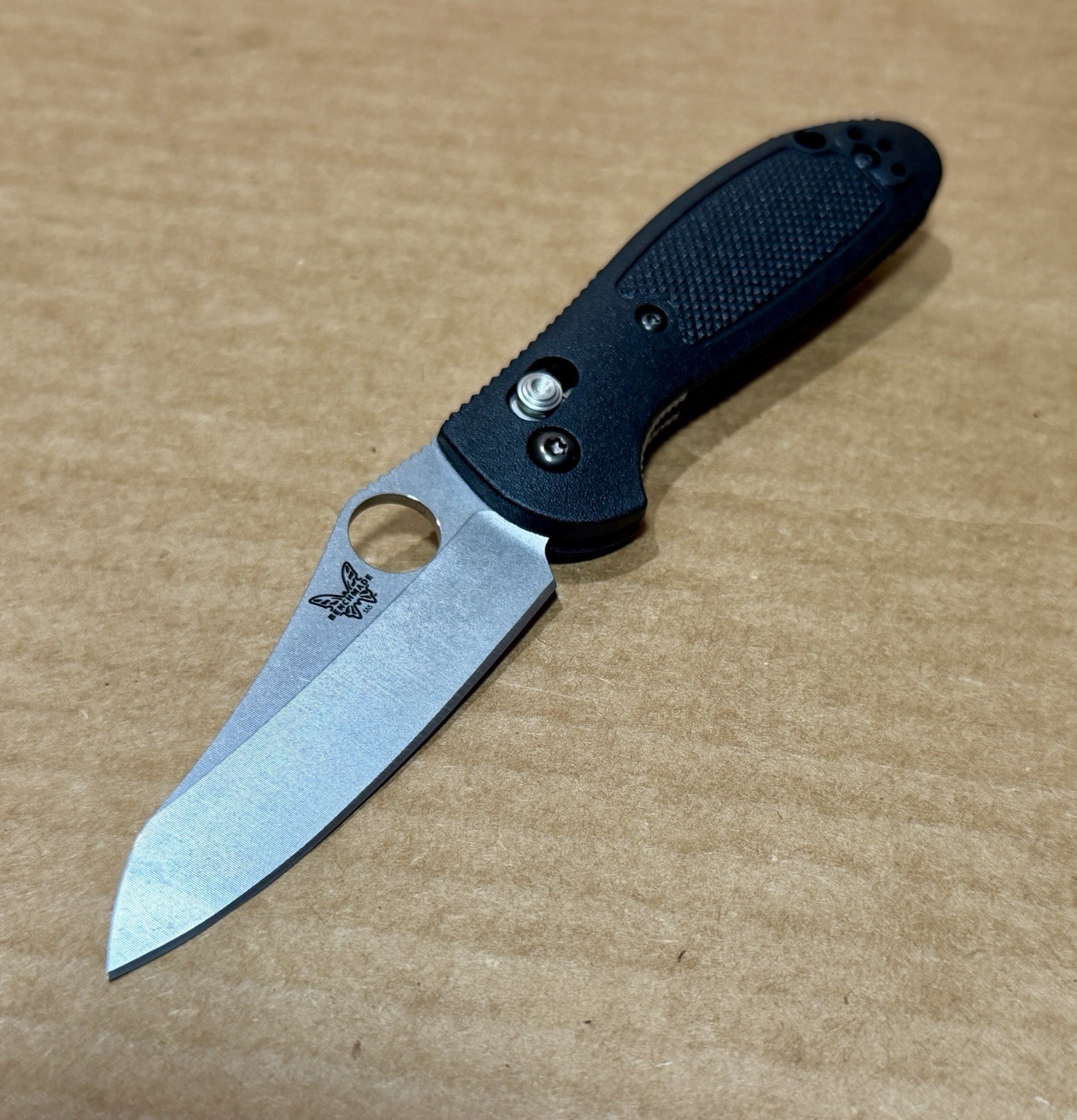 Benchmade 555-S30V Mini Griptilian Black Grivory Sheepsfoot Pocketknife w/Box