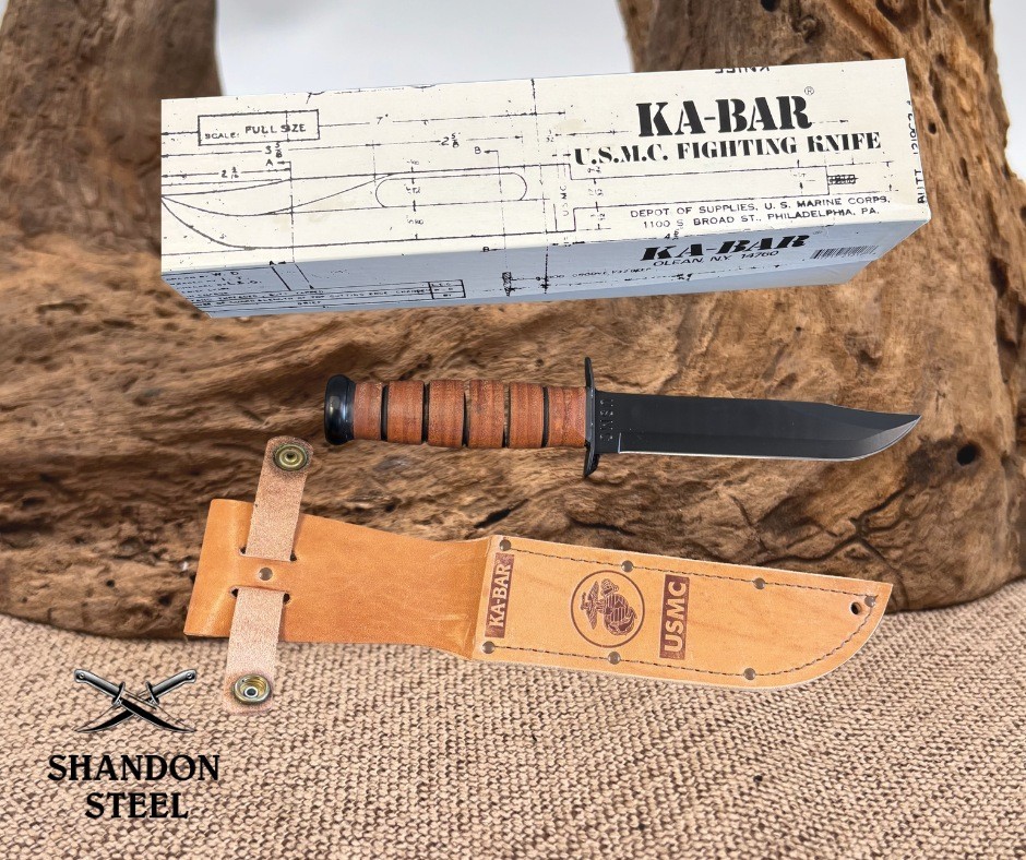 KA-BAR USA Kabar Olean NY #1217 USMC Combat Utility Knife Marines New Old Stock!