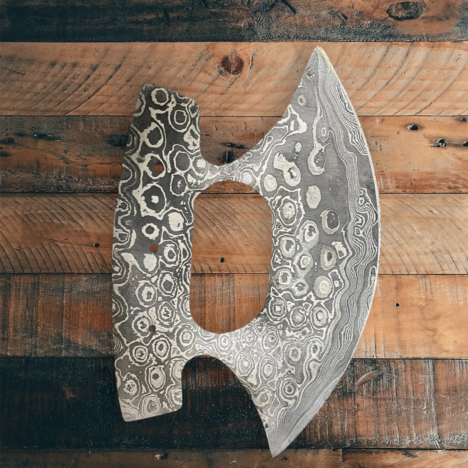 Ulu Blade Blank Damascus Steel Alaskan Skinner Knife Making DIY Project 7.5 Inch