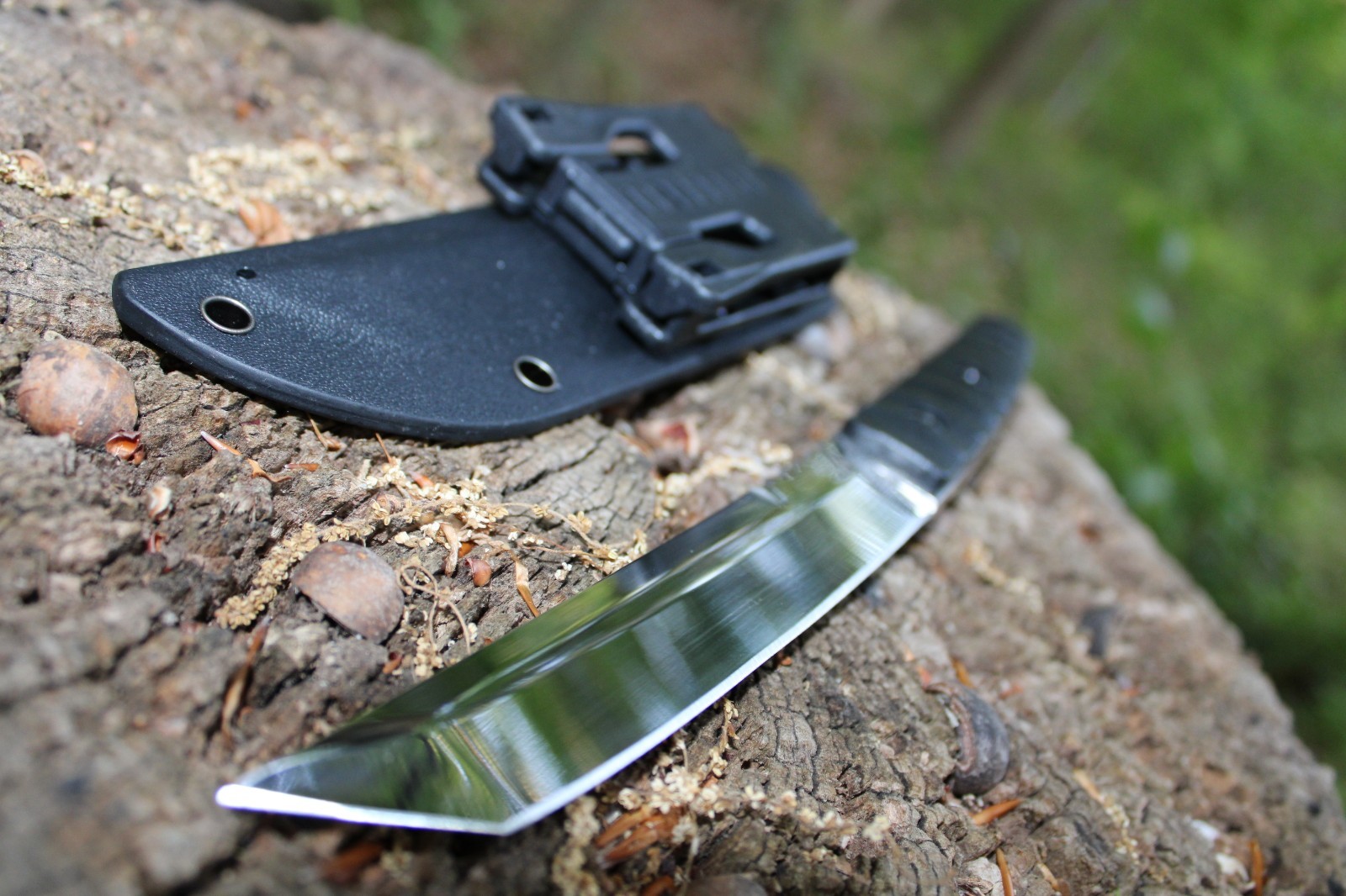 Fixed Tanto D2 Steel Blade Japanese Style Knife G10 Handle & Kydex Sheath EDC