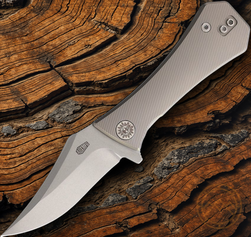 Auxiliary Manufacturing Folding Knife 2.75″ M390 Steel Blade Titanium Handle