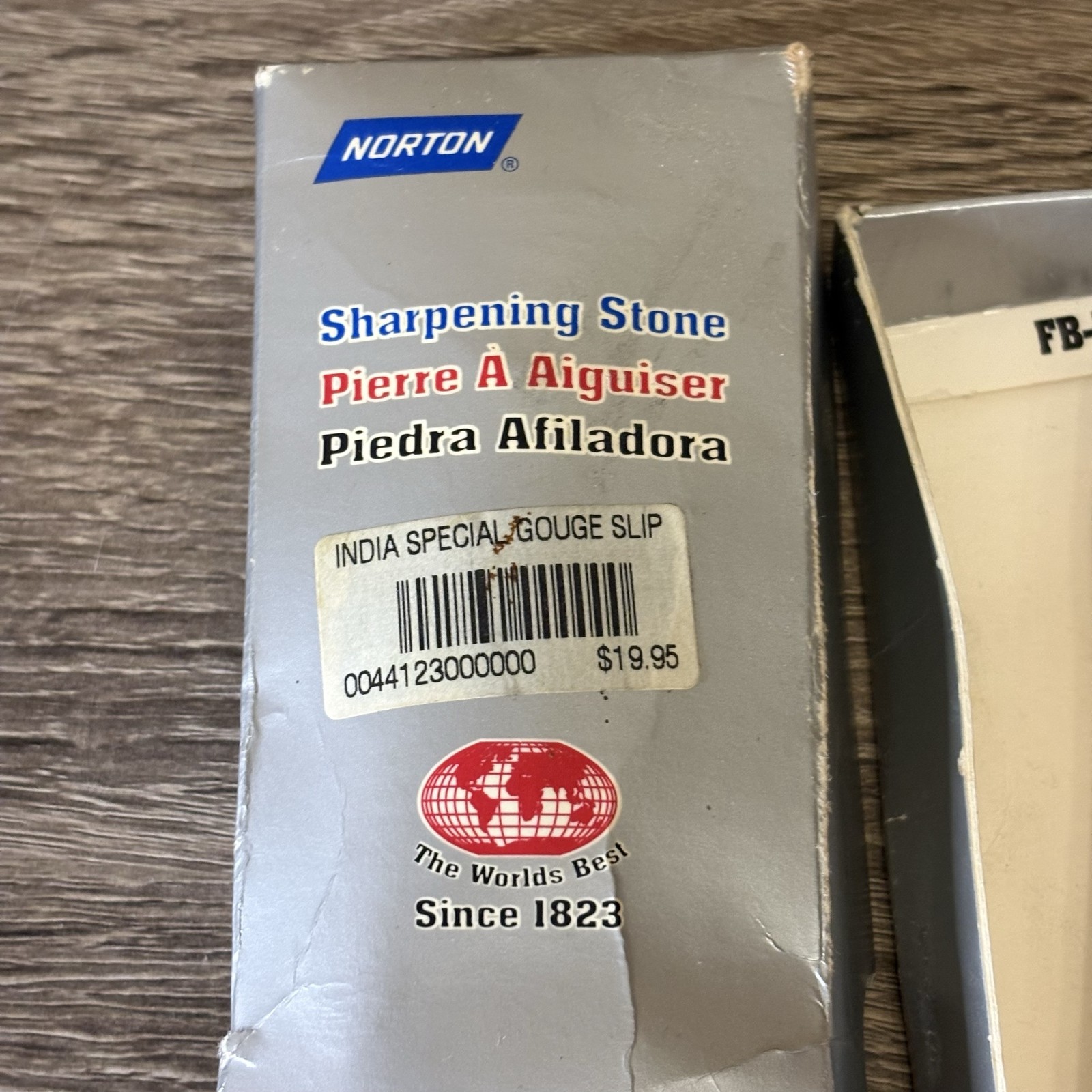 Norton India Special Gouge Slip Sharpening Stone FS-76 Fine Oil Filled