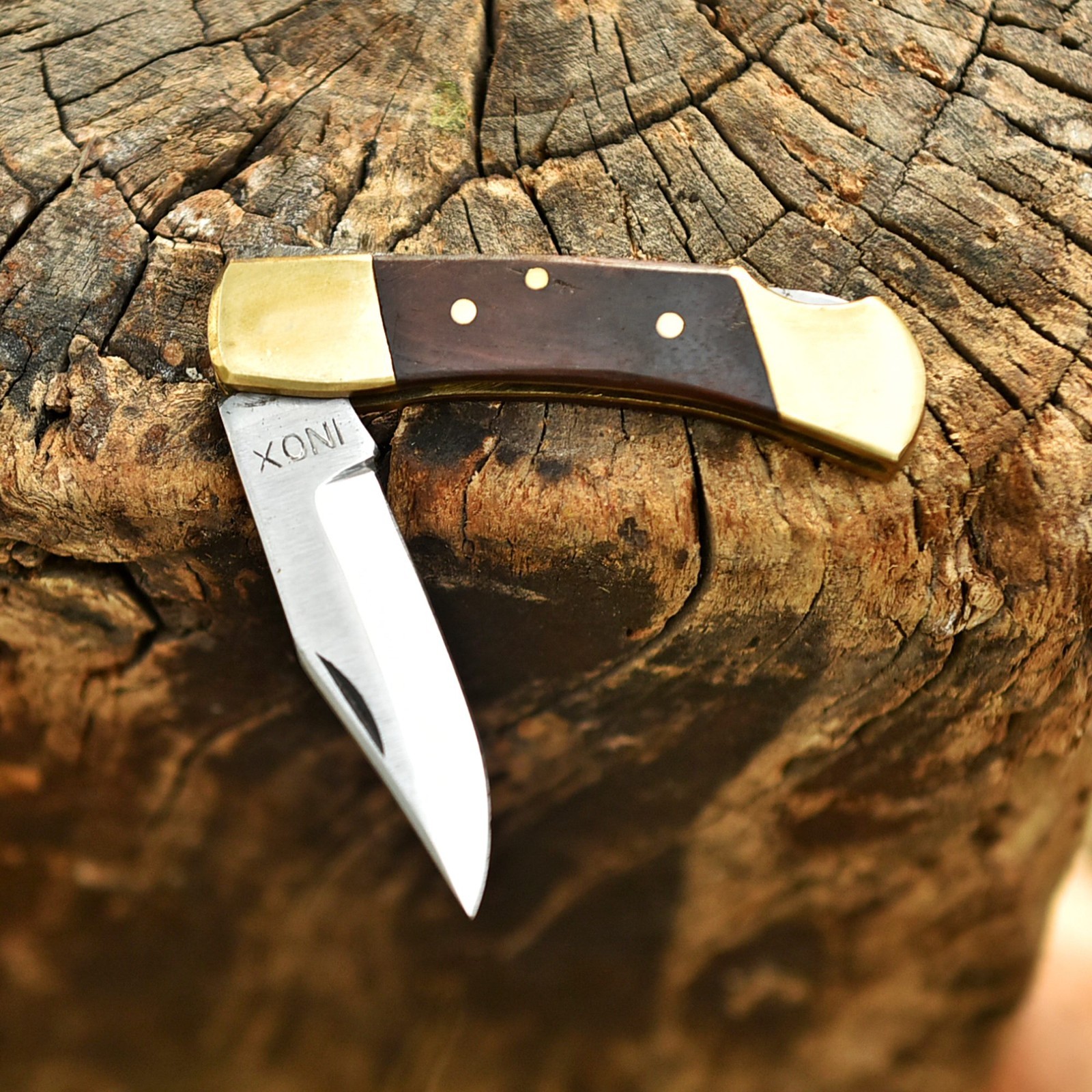 Classic Lockback Hunting Pocket Knife Clip Point Blade Traditional EDC Folding