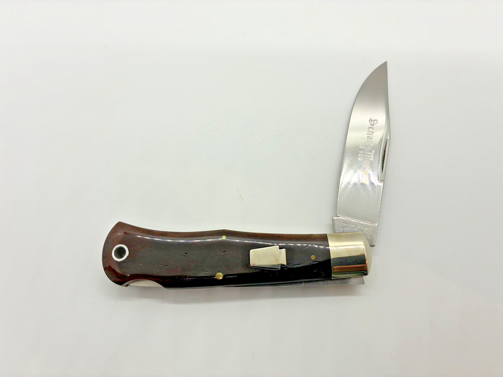 SCHATT & MORGAN 04113L MOUNTAIN MAN LOCKBACK 2005 SMOOTH BONE 1 of 100