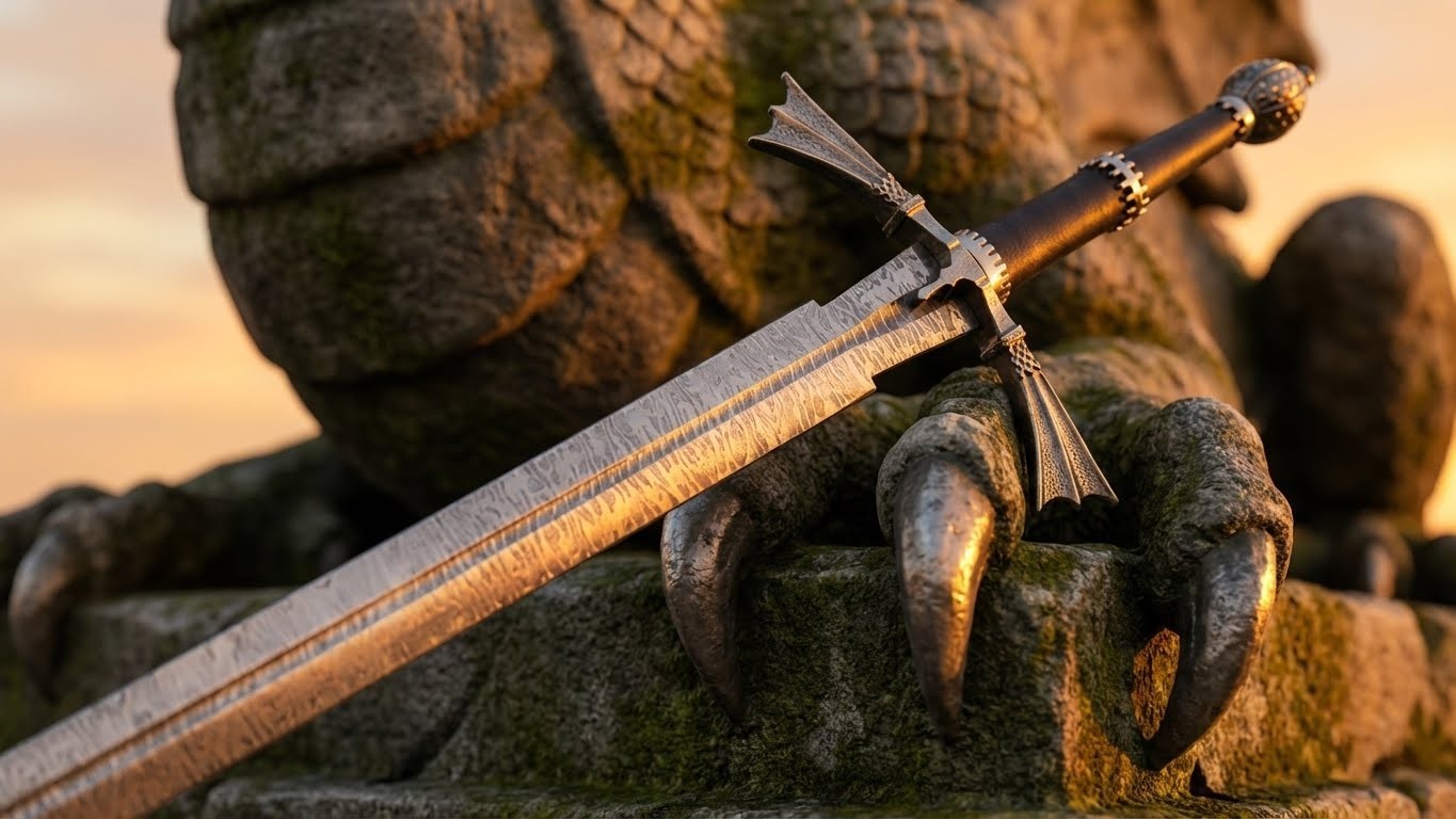 «Dark Sister Fantasy Sword Replica 39″ – Stainless Steel Blade with Scabbard»