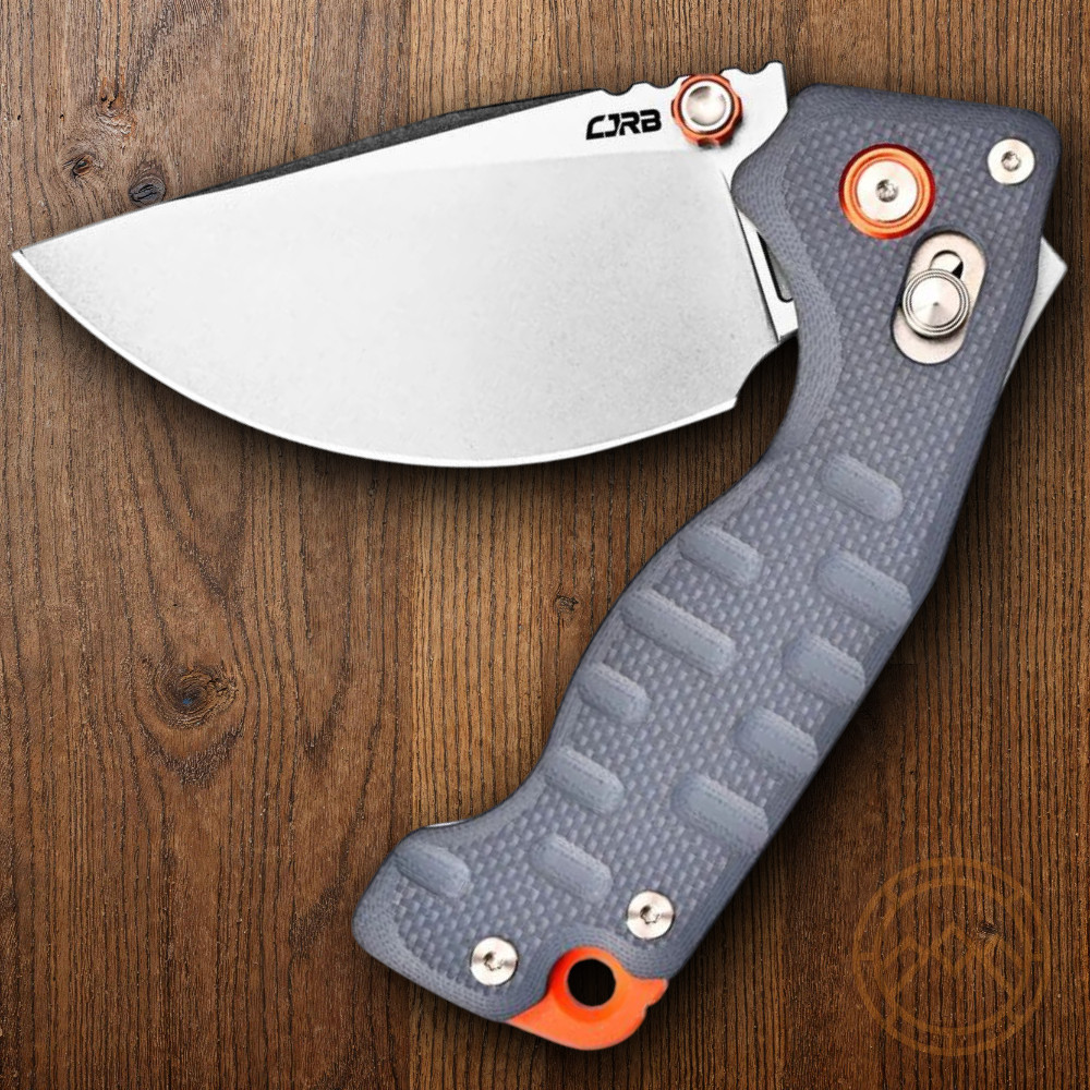 CJRB Doubletap Folding Knife 3⅞» D2 Tool Steel Drop Point Blade Blue G10 Handle
