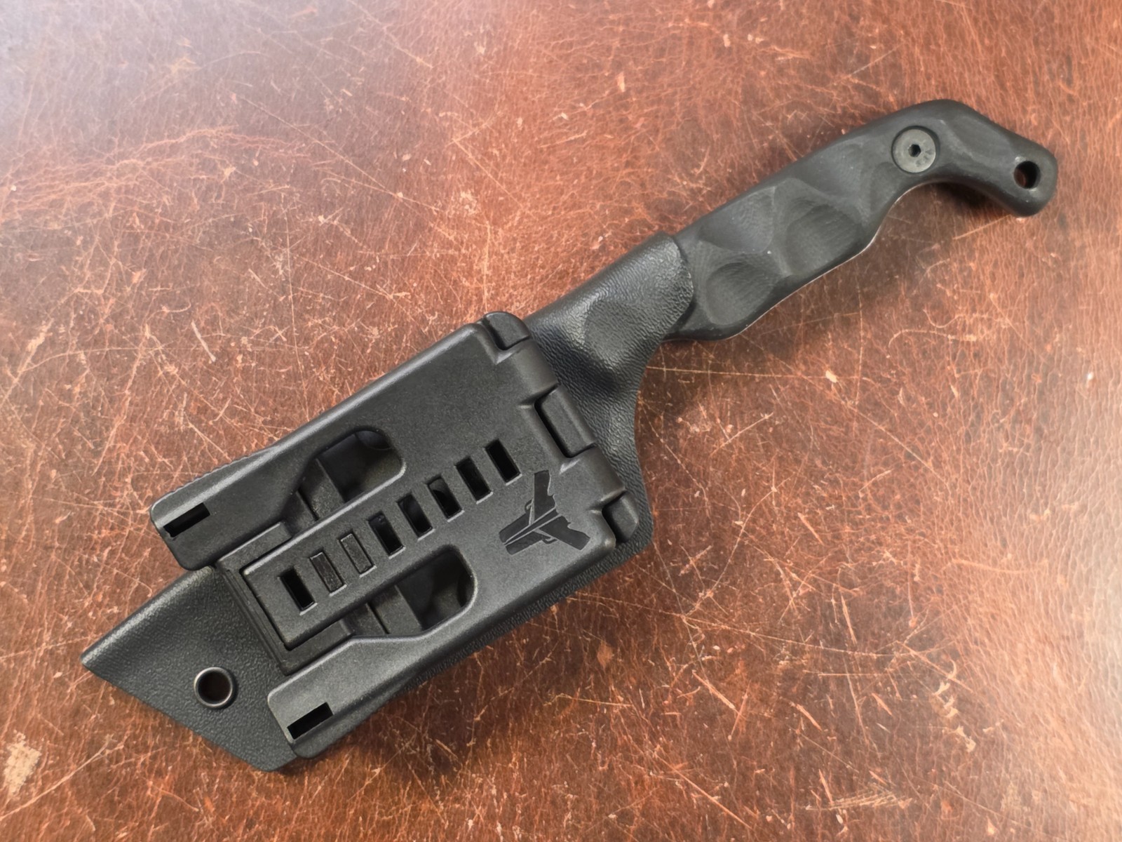 Stroup Knives – Bravo 5 Tanto Black G10 w/Sheath 1095 High Carbon Steel