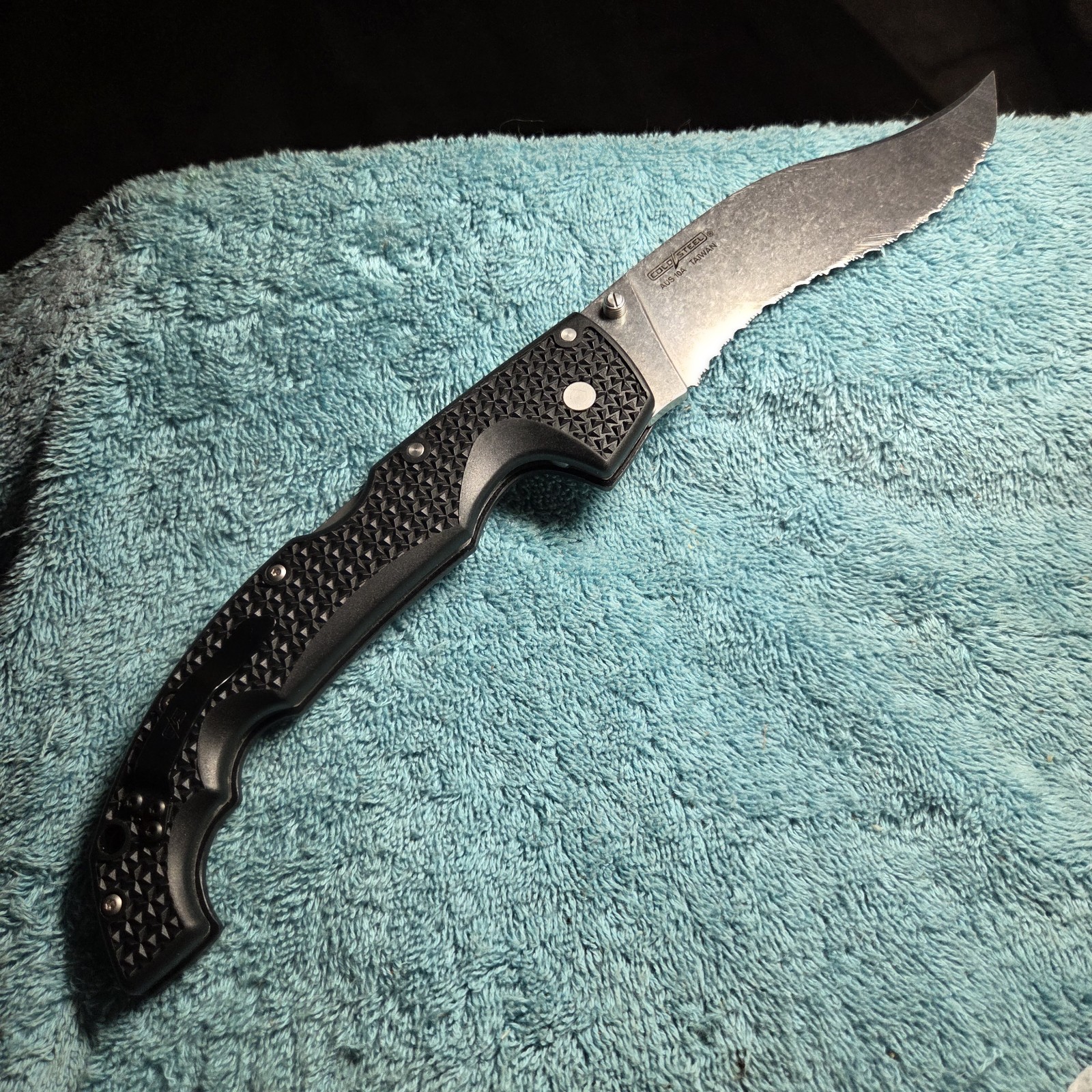 Cold Steel XL Voyager Folding Knife 5.5″ AUS-10A Steel Blade Griv-Ex Handle