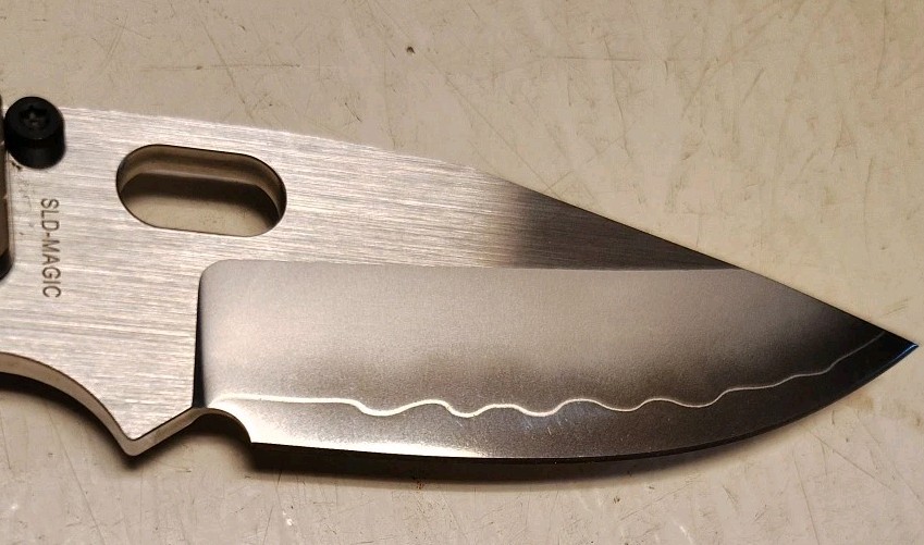 New North Mountain Blade Dwyer BBNM Frame Lock 3.62″ Bowie Blade Frag Ti Handle