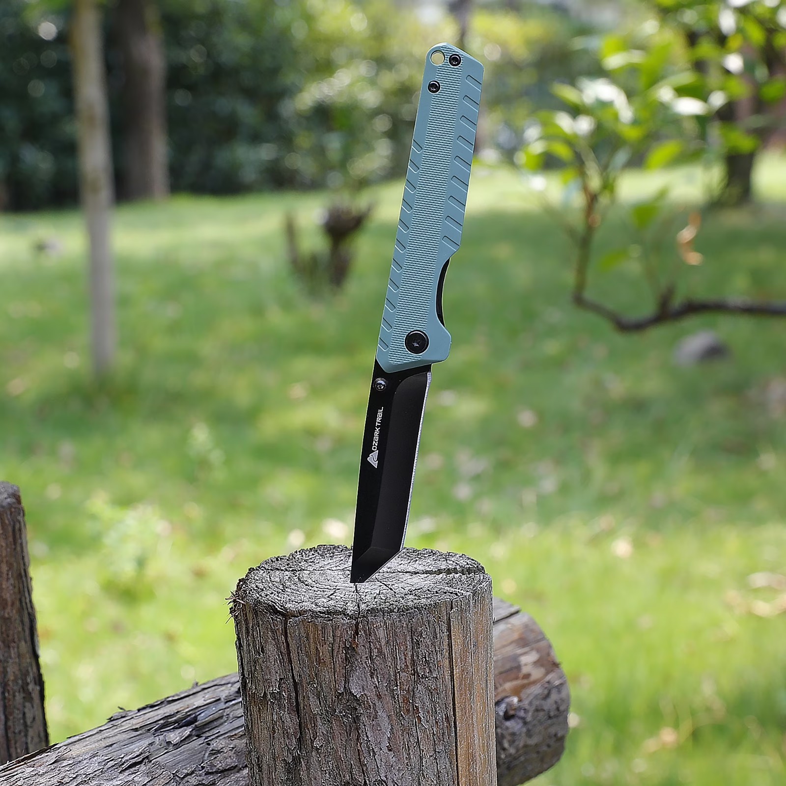 Ozark Trail Shadow 7.5 in Tanto Folding Knife, 3.25 in Stainless Steel