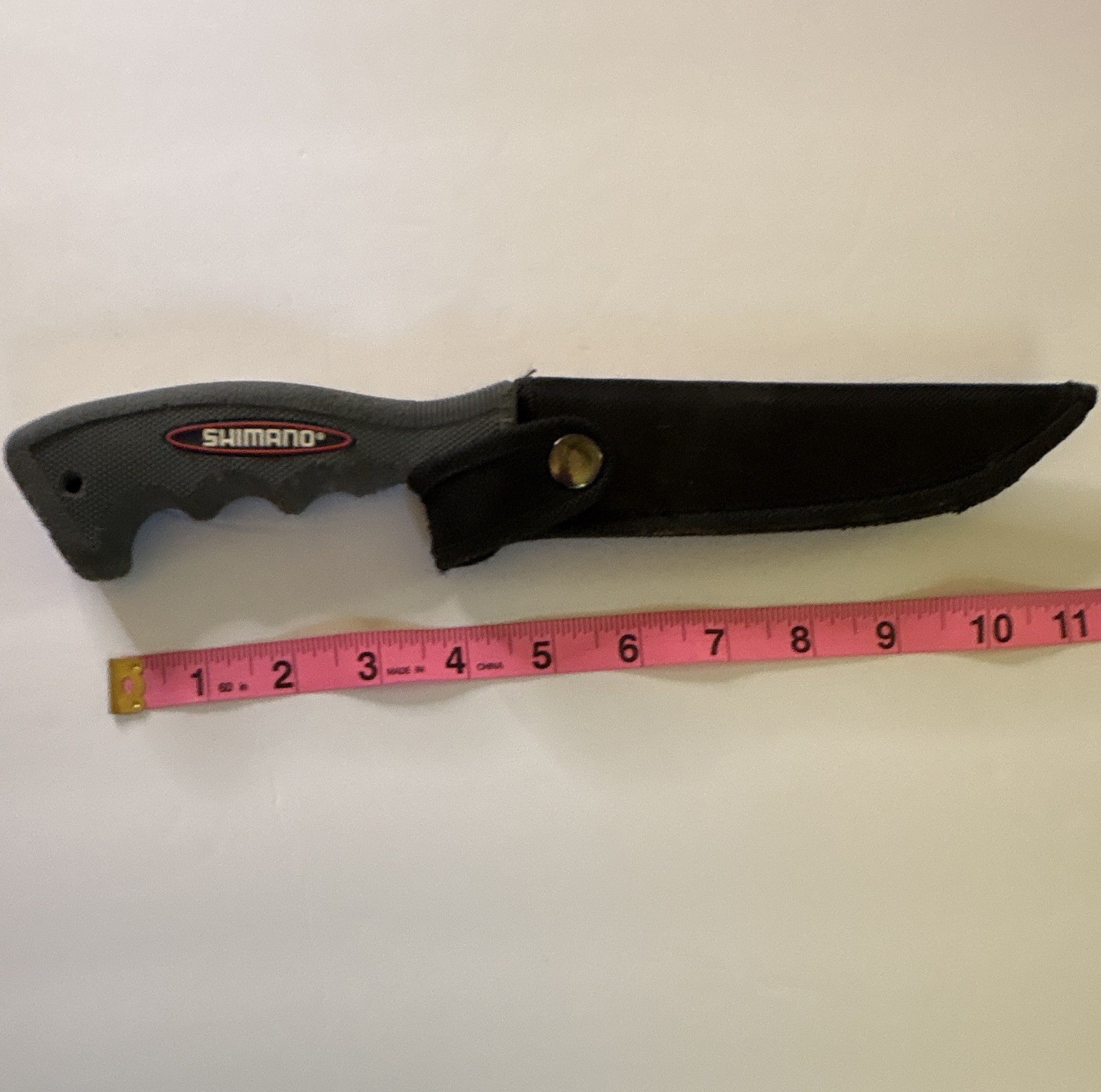 Shimano Fixed Blade Fishing Knife, Stainless Drop Point Plain Edge, Sheath