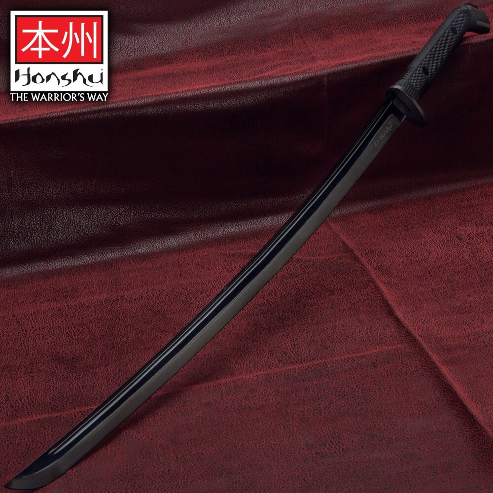 Honshu Boshin Midnight Forge Katana with Scabbard, Carbon Steel, Overall 40 3/4″