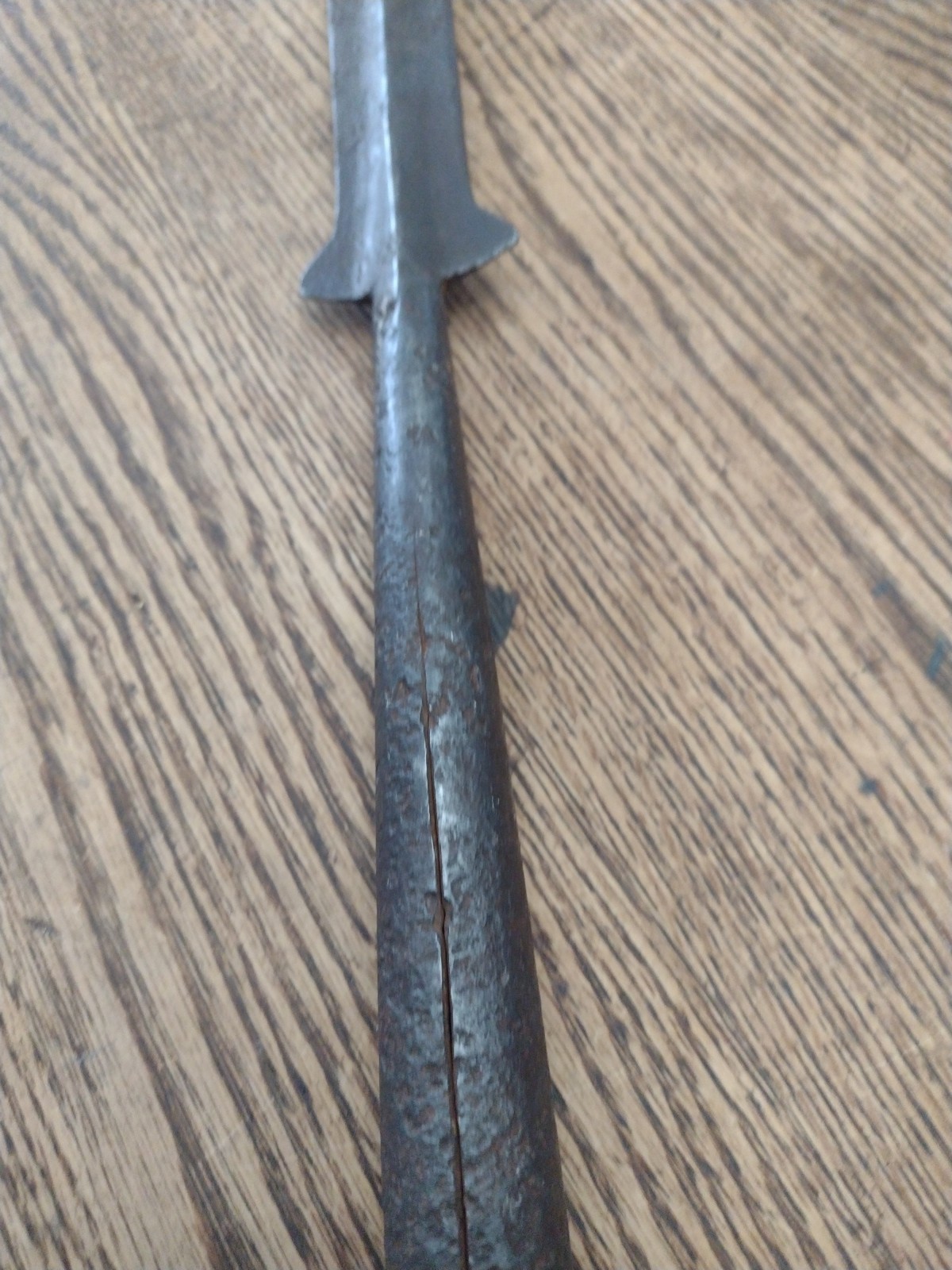 Old Masai Lion Hunting Spearhead Hand Forged Iron