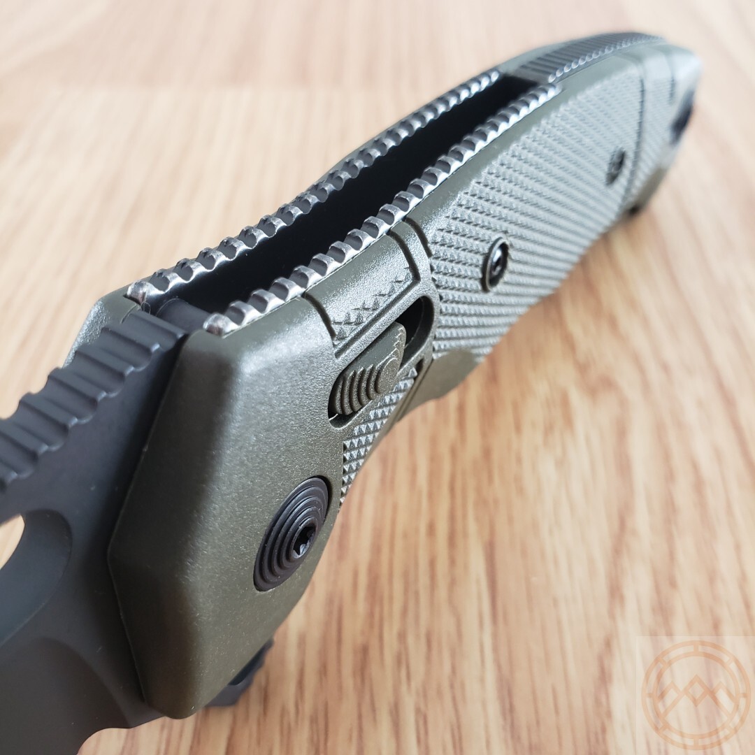 SOG SEAL XR Folding Knife 4″ S35VN Steel Clip Point Blade OD Green GRN Handle