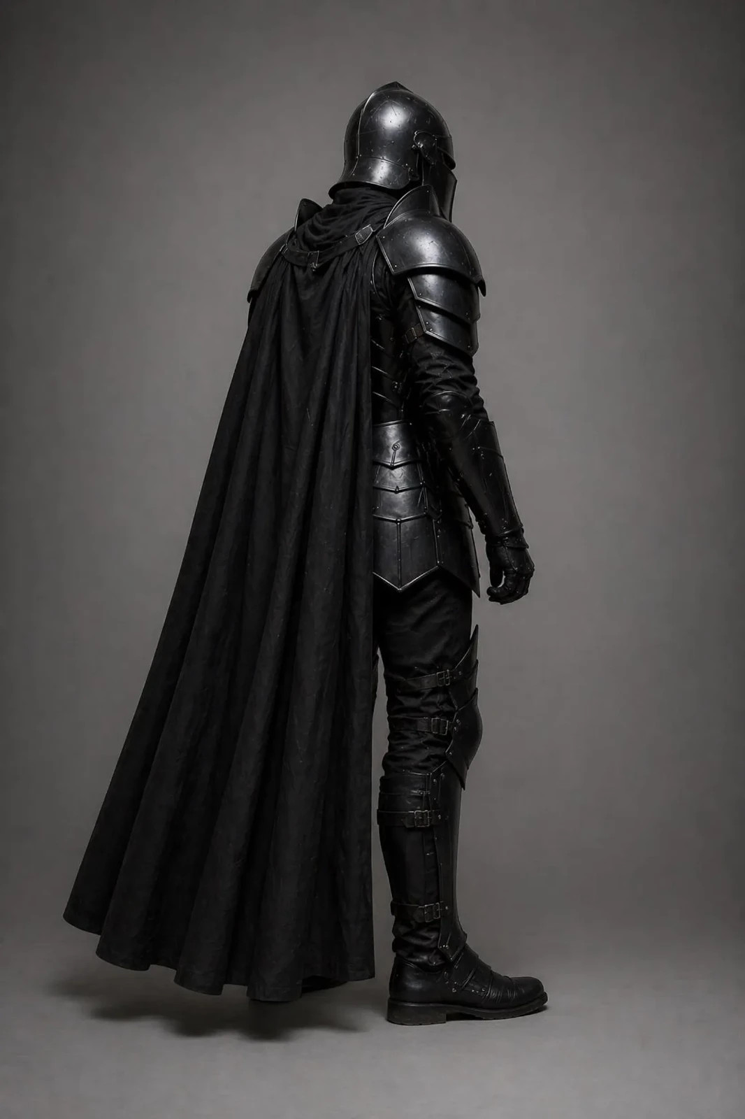 Black Knight Armor Set with Helmet Medieval Full Body Armor Costume LARP Cosplay