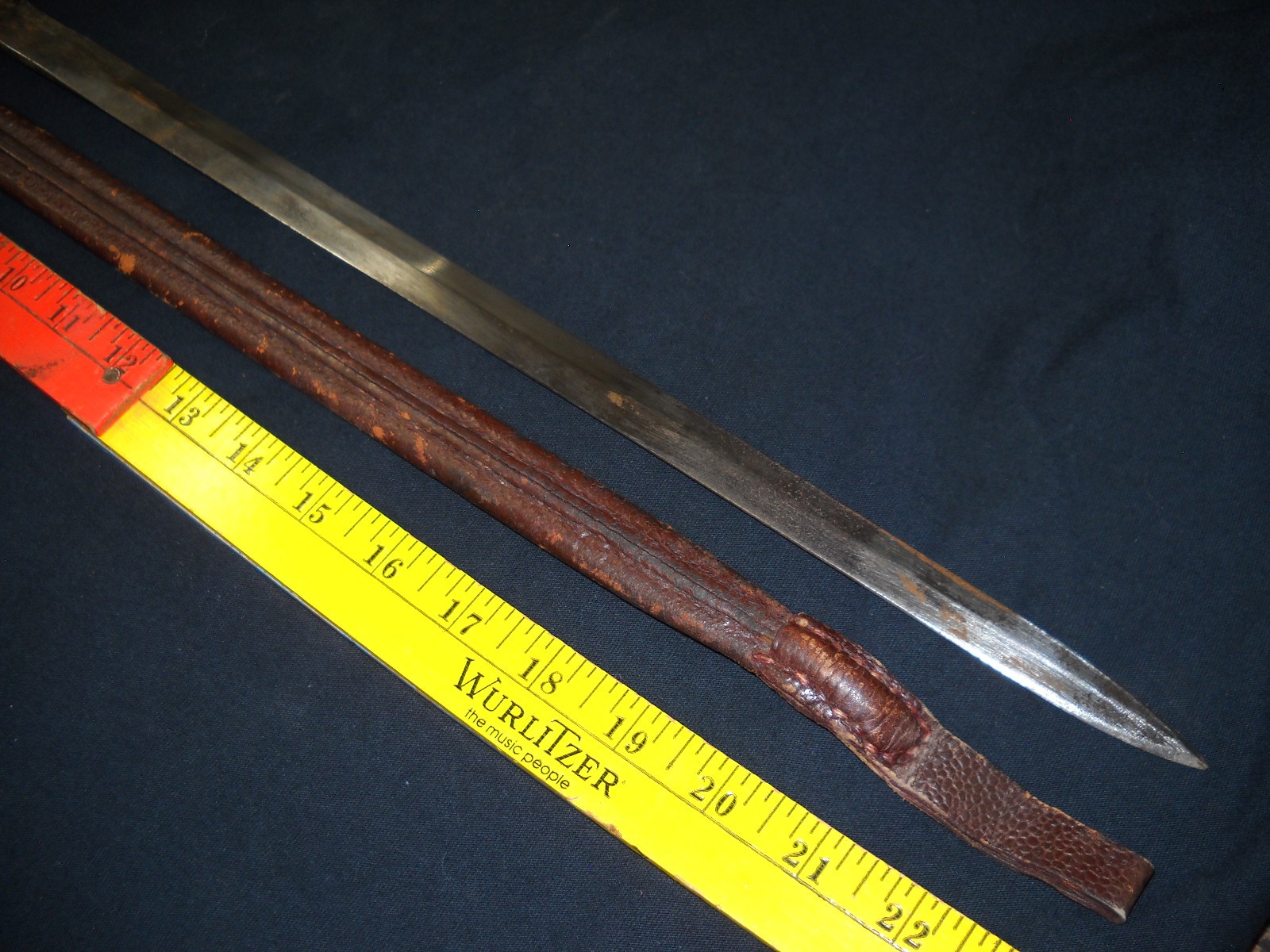 18th Century Small Short Sword Hand Forged Leather Wrapped High Carbon Steel